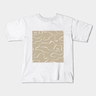 Gray color wavey pattern Kids T-Shirt